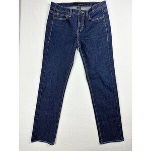CALVIN KLEIN‎ Womens Jeans Size 29 Slim Straight Blue Embroidered Pockets